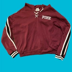 PINK VS maroon pullover sweatshirt